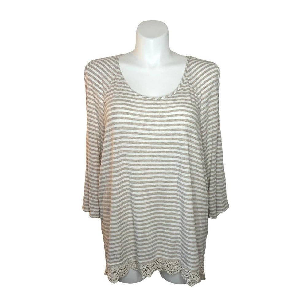 Como Vintage Cold Shoulder Top Size 2X